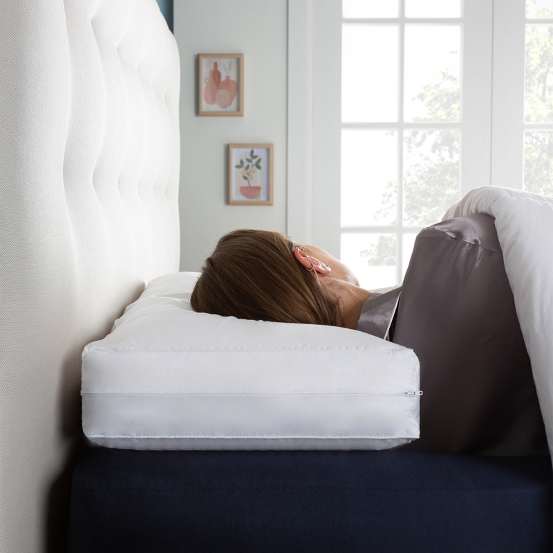 Blissful Cotton Memory Foam Pillow Zipped 100% Cotton Side Sleeper Firm 64x38cm