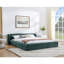 Structure de lit tapissier grand format avec tissu épais, lit plateforme grand format en chenille avec tête de lit et structure solide-764780170
