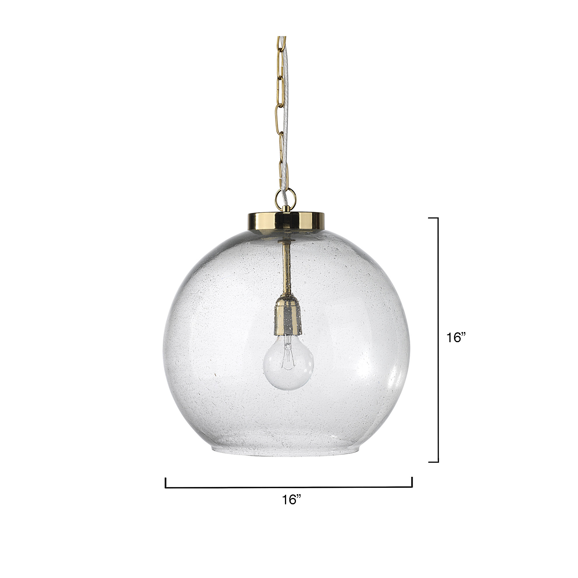 Single Light Glass Dimmable Pendant, Antique Brass