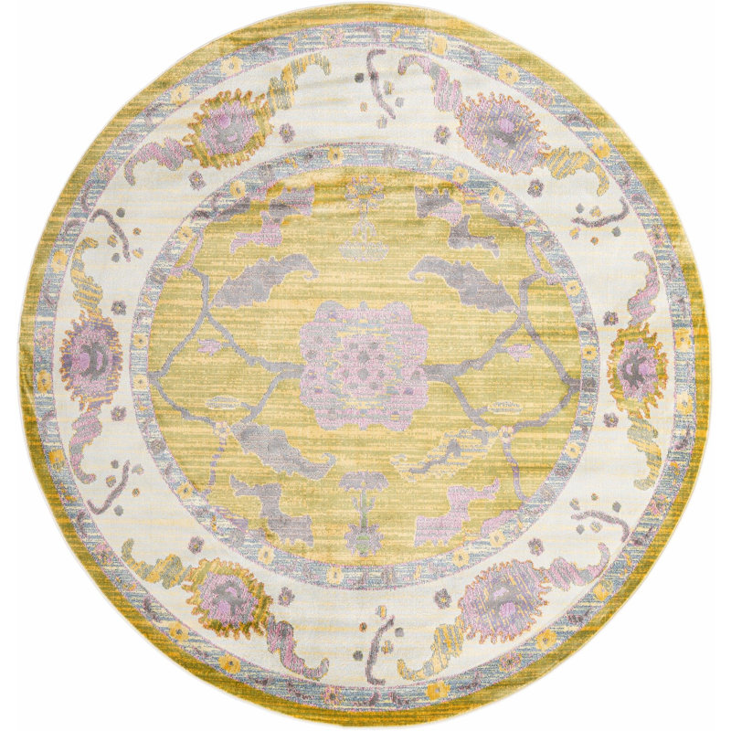 Ikat Indoor Rug, Round 8'2"