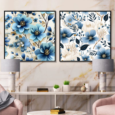 Crawfordville - Floral Square Collage Set Of 2