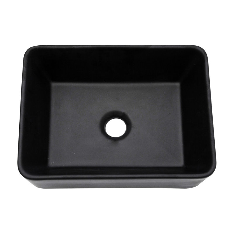 16"X12" Black Ceramic Bathroom Sink. Elegant And Classy. Construction, Low Water Absorption. Stain , Easy To Clean. Above Counter Install. 1 3/4" Center Drain Hole. 16X12 Inch Bath Sink Matte Vessel
