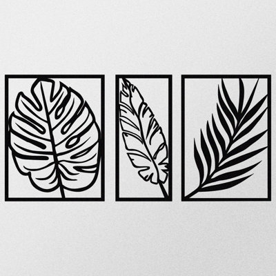 Stylish Decorative Metal Wall Accessory, Black, 31.5 x 15.0 inches | 100% Metal Construction, Thickness: 0.05 inches | Perfect for Home Decor, Office Spaces & Modern Interiors, Durable and Eye-Catching Design