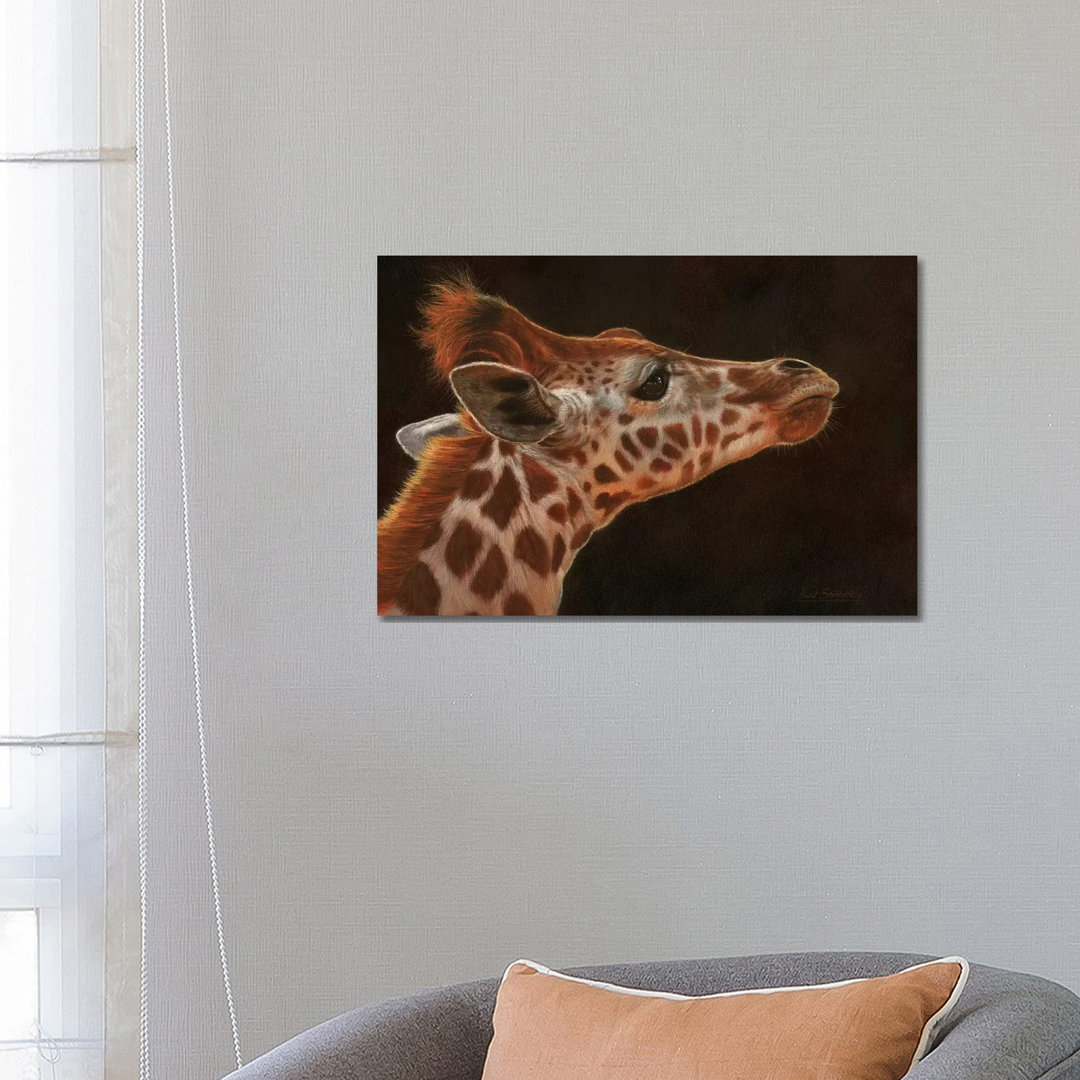 Giraffenporträt I von David Stribbling - Galerie-verpackte Leinwand Giclée auf Leinwand