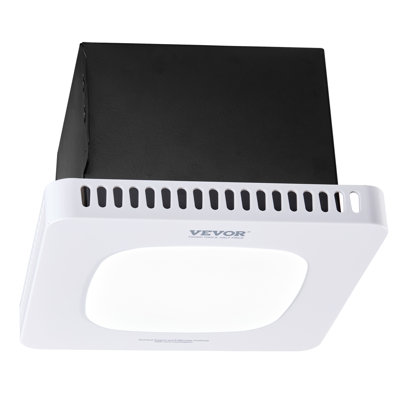 Bathroom Exhaust Fan with LED Light, 130 CFM Bathroom Vent Three Gear Color Temp, 1.5 Sones Low-Noise, AC Motor Ceiling Fan for Laundry Room, Storage Room, Home Ventilation