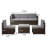 Sighmund 5 - Person Patio Conversation Set with Cushions-571977787-571977780