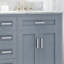 Meuble-lavabo double 61 po avec plateau en marbre Elman-63232117