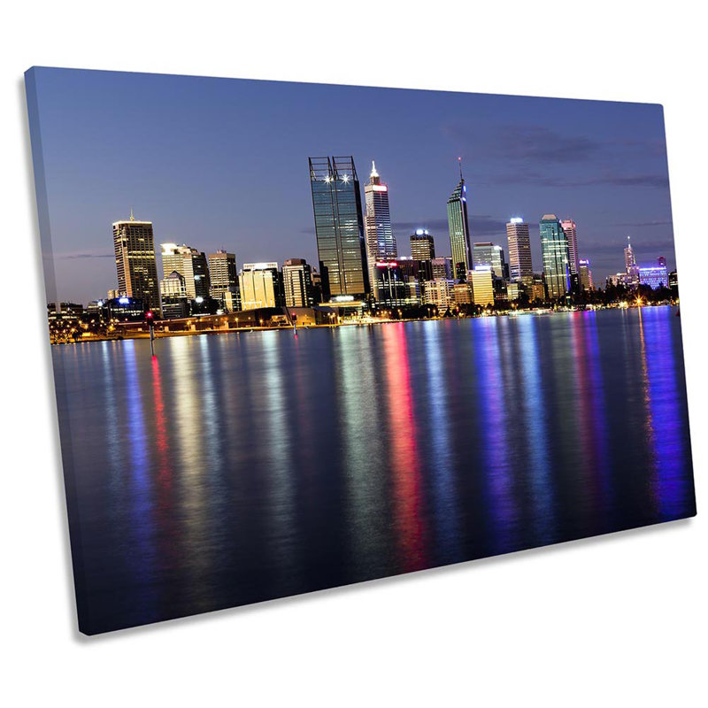 Perth Australia Skyline - Wrapped Canvas Print, 30.5cm H x 45.7cm W