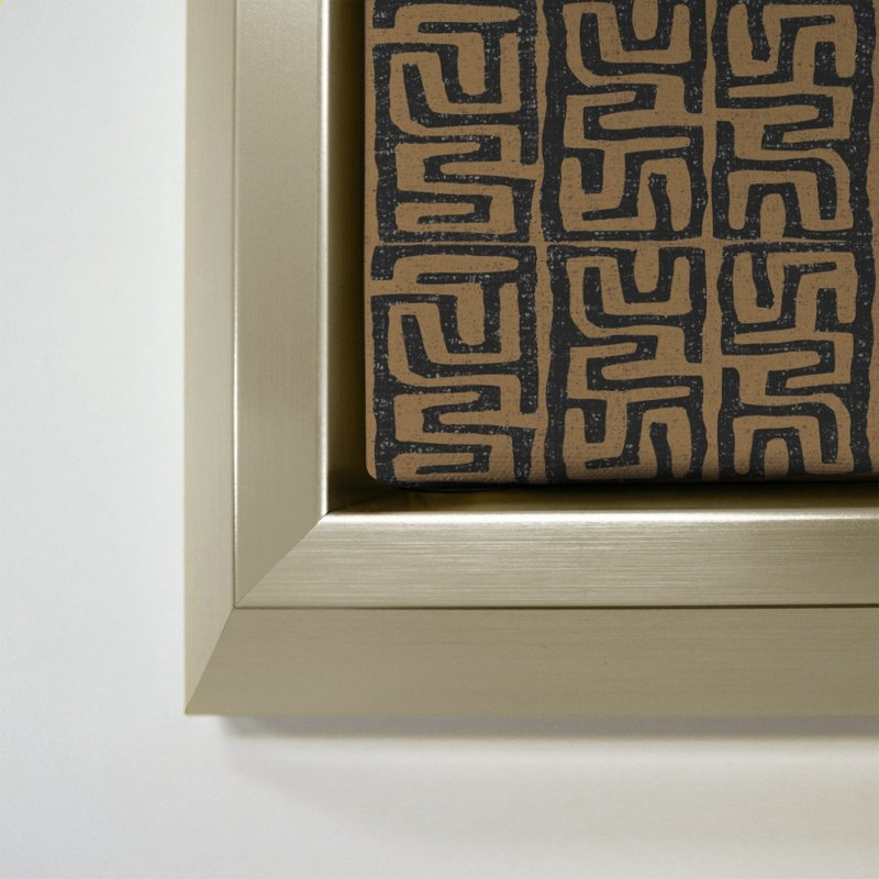 «Kuba Play III Brown» par Cheryl Warrick - impression sur toile, 44" H x 34" W, Champagne
