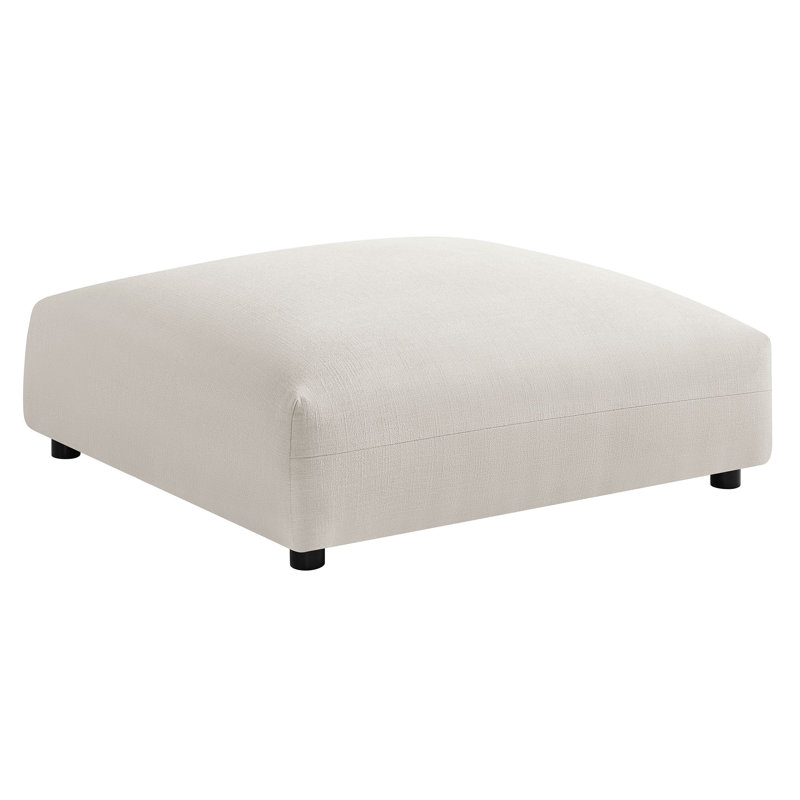 Ensemble de causeuse et repose-pieds modulaires en tissu avec accoudoirs Solace
