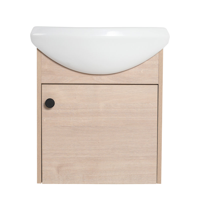 Meuble-lavabo élégant avec lavabo en céramique et fixation murale