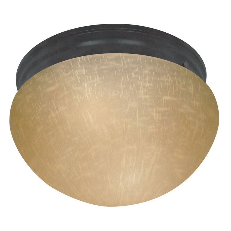 Yancy Glass Flush Mount, No Energy Star, 5" H x 10" W x 11" D, Champagne