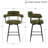 Kiylan Swivel Upholstered 26.7" Sherpa Counter Stool with Curved Wing Back and Metal Frame-983346174