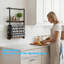 2-Tier Bathroom Towel Rack Wall Mounted Vertical Towel Holder Storage Rack