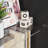 Slim Storage Cabinet With Glass Shelves