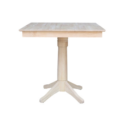 Herondina Counter Height Solid Wood Pedestal Dining Table