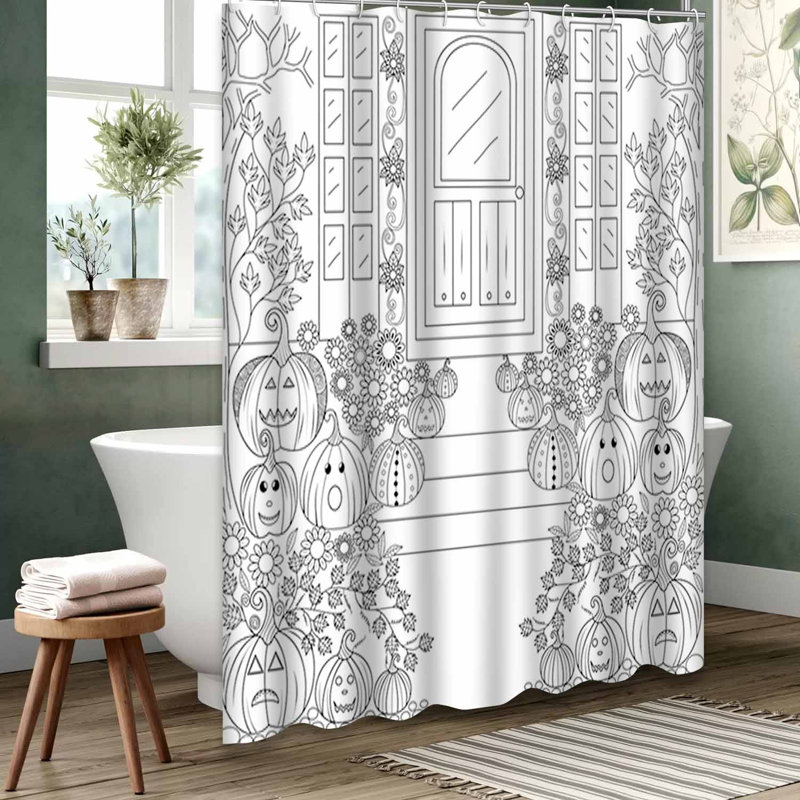 Rideau de douche blanc imperméable, rideaux de douche pour la salle de bain avec 12 crochets, L 72 po x l 72 po
