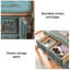Armoire d'appoint en bois manufacturé bleu massif-1915080492