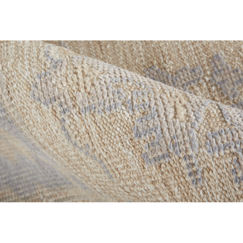 Wendover Transitional Floral & Botanical, Tan/Orange/Blue Area Rug, Rectangle 10' x 14'