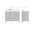 Meuble-lavabo simple 42,25 po avec plateau -1499316741