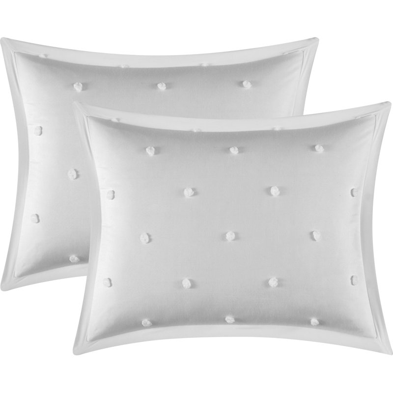 Ensemble d'édredon en microfibre, Blanc, Édredon de très grande taille et 5 pièces suppl