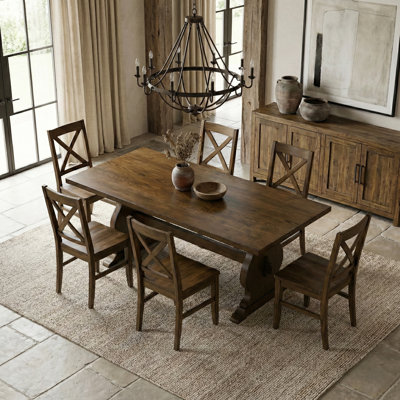 Almeda Traditional 70.8" Rectangular Dining Table Set