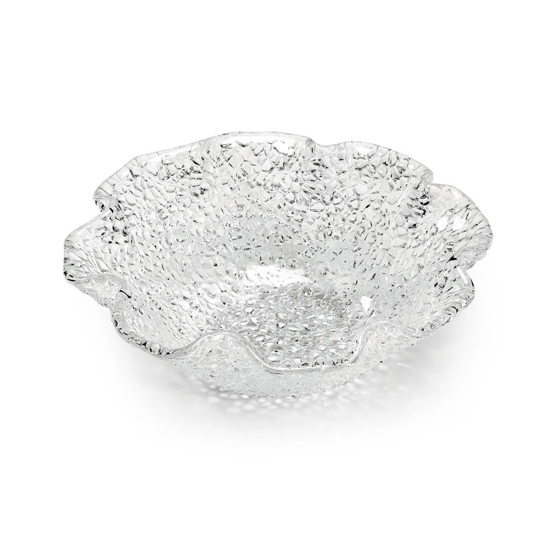 Special Scalloped Bowl Cm.18 Clear Glass