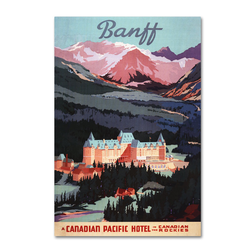 «Kadey Travel», affiche vintage sur toile 30 po, H 24 po x l 16 po x P 2 po