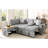 83.9" L-Shaped Sectional With Dual Pull-Out Sleepers, Flip-Top Table, Armrest Storage And Cup Holder, Cozy Stylish For Living Quarters Comfortable Home-1873102338-1873102336