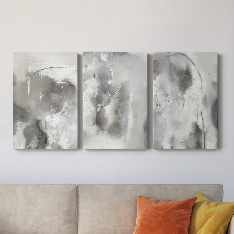 Objets mystiques I - ensemble de 3 toiles tendues, H 12 po x l 24 po x P 1 po