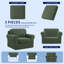 Stretch Separate Box Cushion Armchair Slipcover-1446600101