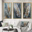 3 pièces sur toile - plumes d'or Wanderlust-1995074745-1995074750