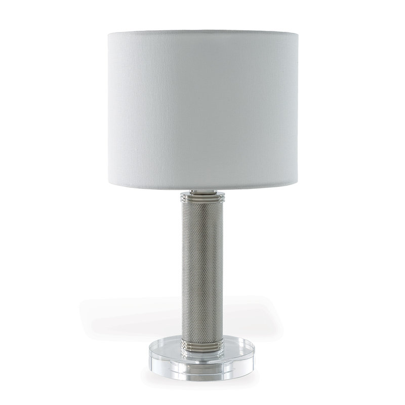 Billy Mini Lamp, Clear/Nickel, Off White