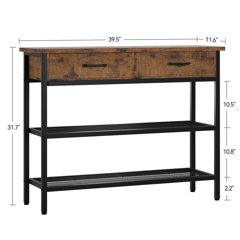 Console 39,5 po, Brun