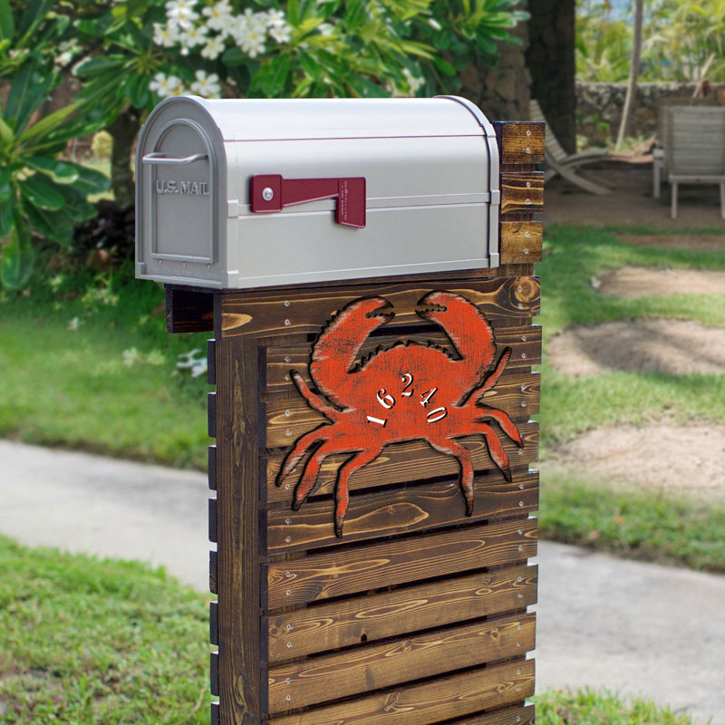 Enseigne suspendue crabe 1 ligne