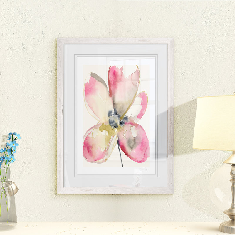 « magenta pétales ii » par paul cezanne-cadre photo, reproduction d’art, H 28 po x l 38 po x 1,25 po, Imprimé encadré blanc