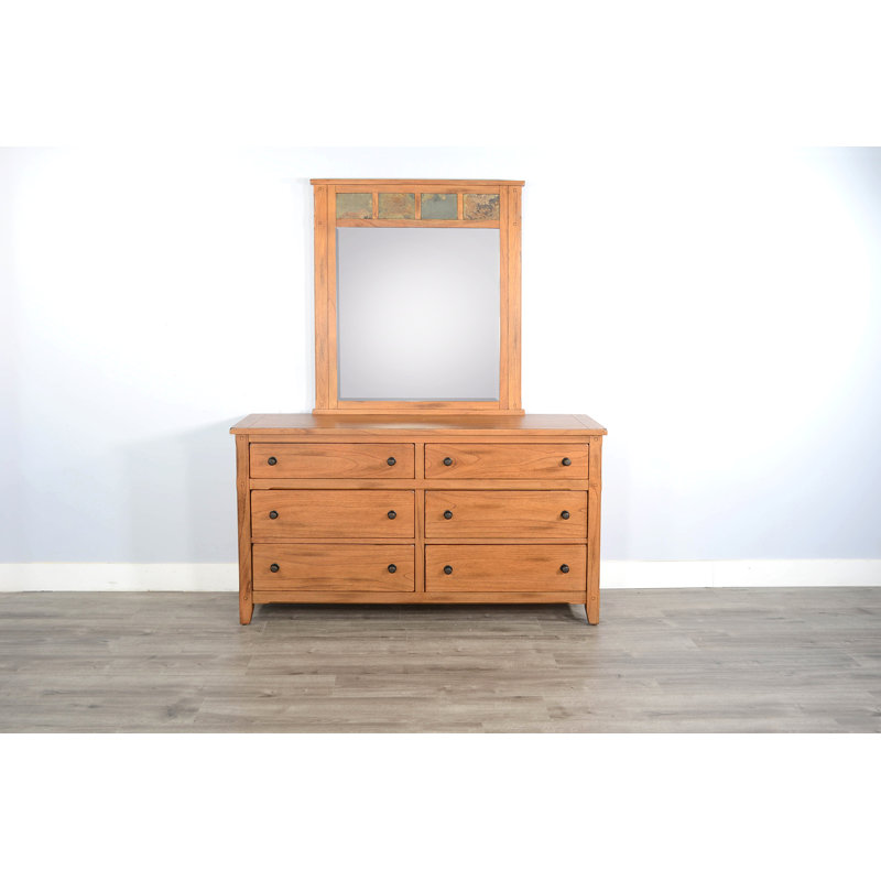 Sedona Petite Dresser with Mirror, Rustic Oak