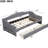 Twin Xl Size Gray Upholstered Daybed With Led Lighting, 2 Drawers For Clothing And Storage, Linen - Covered Cover, Belt, Drawers, Wood Frame A Stable Bed-589101754