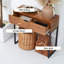 Console rectangulaire en bois massif brun-2012855725