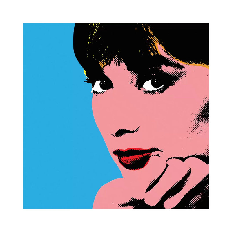 « Audrey Hepburn DOTS » par radio Days-impression d’art graphique, Pas de tapis, Toile tendue, H 12 po x l 12 po x P 0,75 po