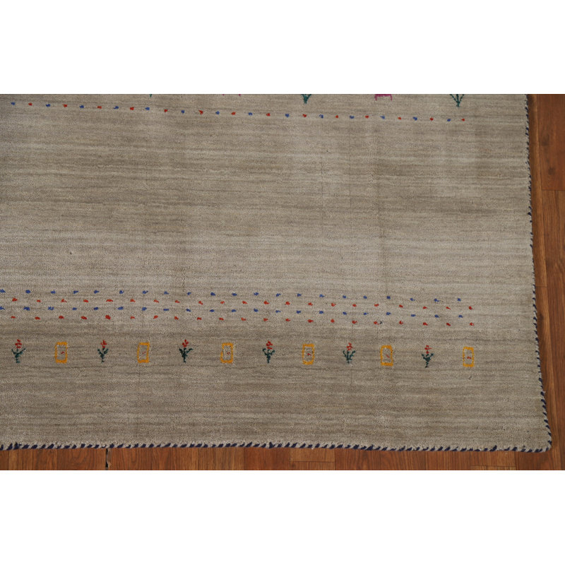 Handmade Gabbeh Oriental Area Rug 5x8