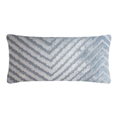 Chevron Rectangular Velvet Pillow Cover & Insert