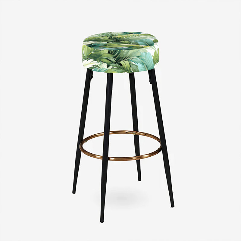Palm Mirage - motif tropical II - ensemble de 2 tabourets de bar tropicaux