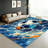 Vibrant Soccer Ball Goal Net Area Rug, Modern Artistic Abstract Design, Non-Slip Soft Indoor Floor Carpet for Living Room, Bedroom, Game, Dorm, World Cup Soccer Decor-129889031