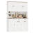 Large Capacity Push-Pull Trash Can Cabinet With Microwave Shelf,Free Standing Kitchen Storage Cabinet-116786938