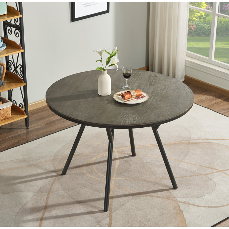 Karaya Round Metal Base Dining Table