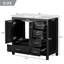 Meuble-lavabo simple 36 po avec plateau en céramique Shivnath-855326279