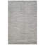 Hand Knotted Geometric Area Rug in Beige/Silver/Black