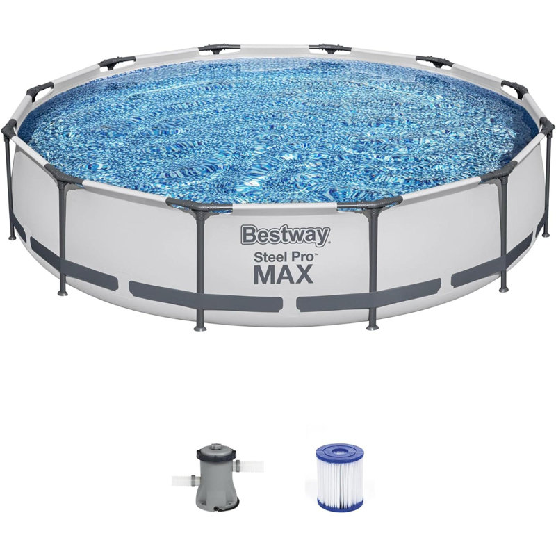 Ensemble de piscine extérieure hors-terre Steel Pro MAX, 12 pi x 30 po