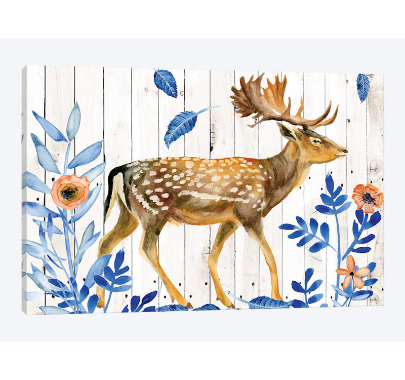 «Dear Deer I», reproduction sur toile, H 8 po x l 12 po x P 0,75 po, Toile tendue, Pas de tapis